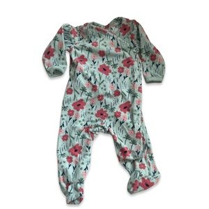 9 month girl’s fleece footed sleeper with snaps